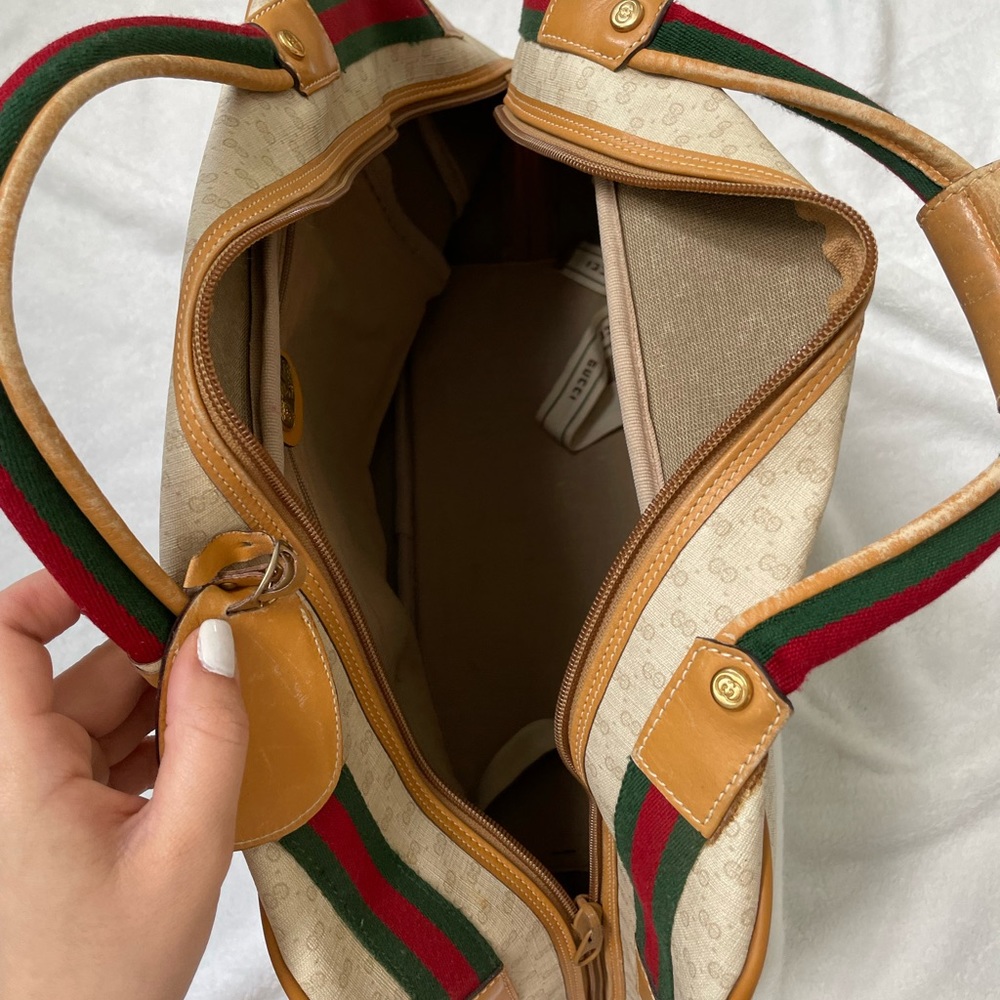 Vintage Gucci Weekender Bag | Authentic GG Bag - Picture 10 of 13